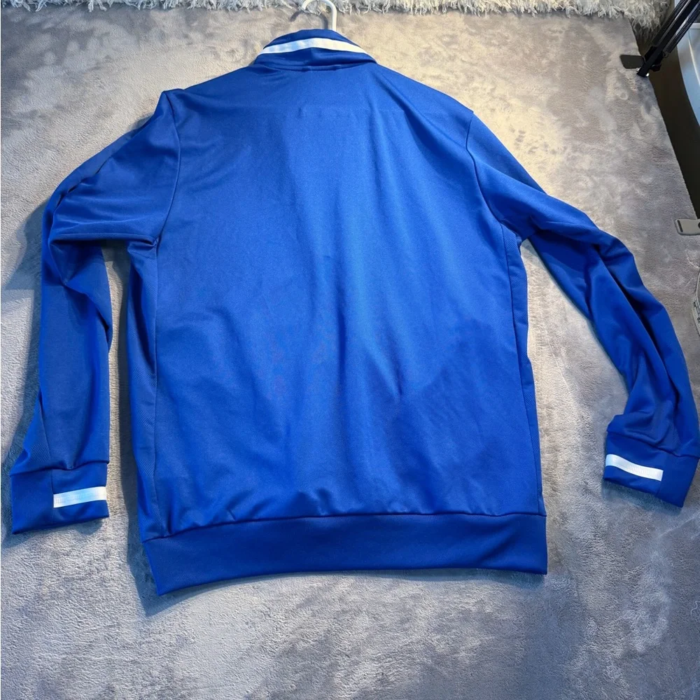 adidas Men's Blue Full-Zip Performance Track Jacket